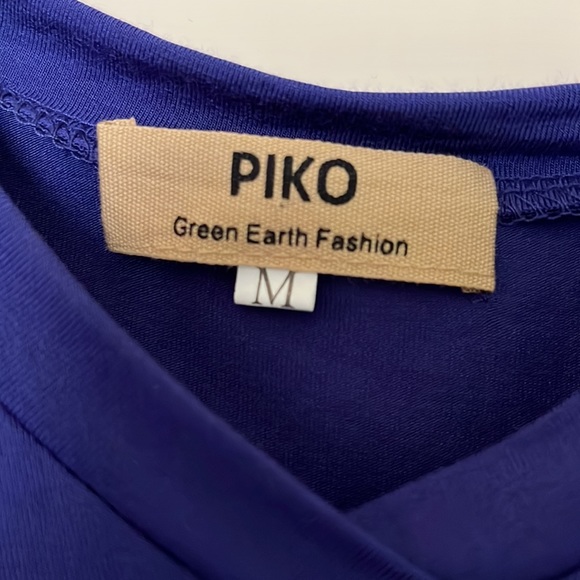 Piko Purple V Neck Tee - Picture 3 of 4